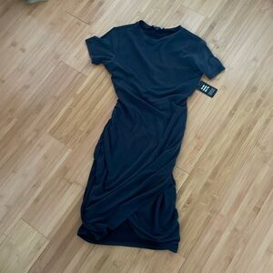 Express dress ruched sides brand new gray